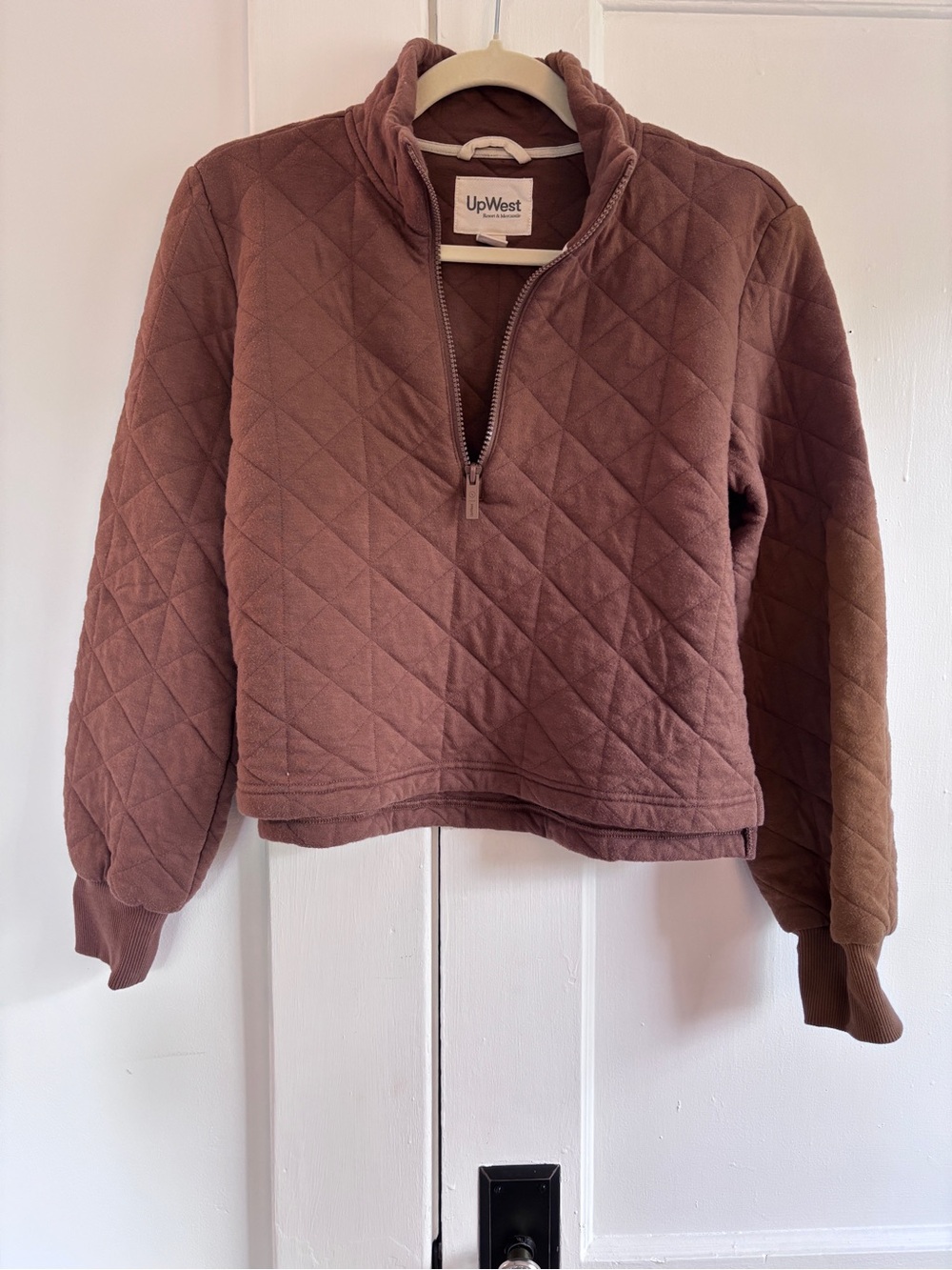 UpWest Women's Quilted Half-Zip Pullover Sweater